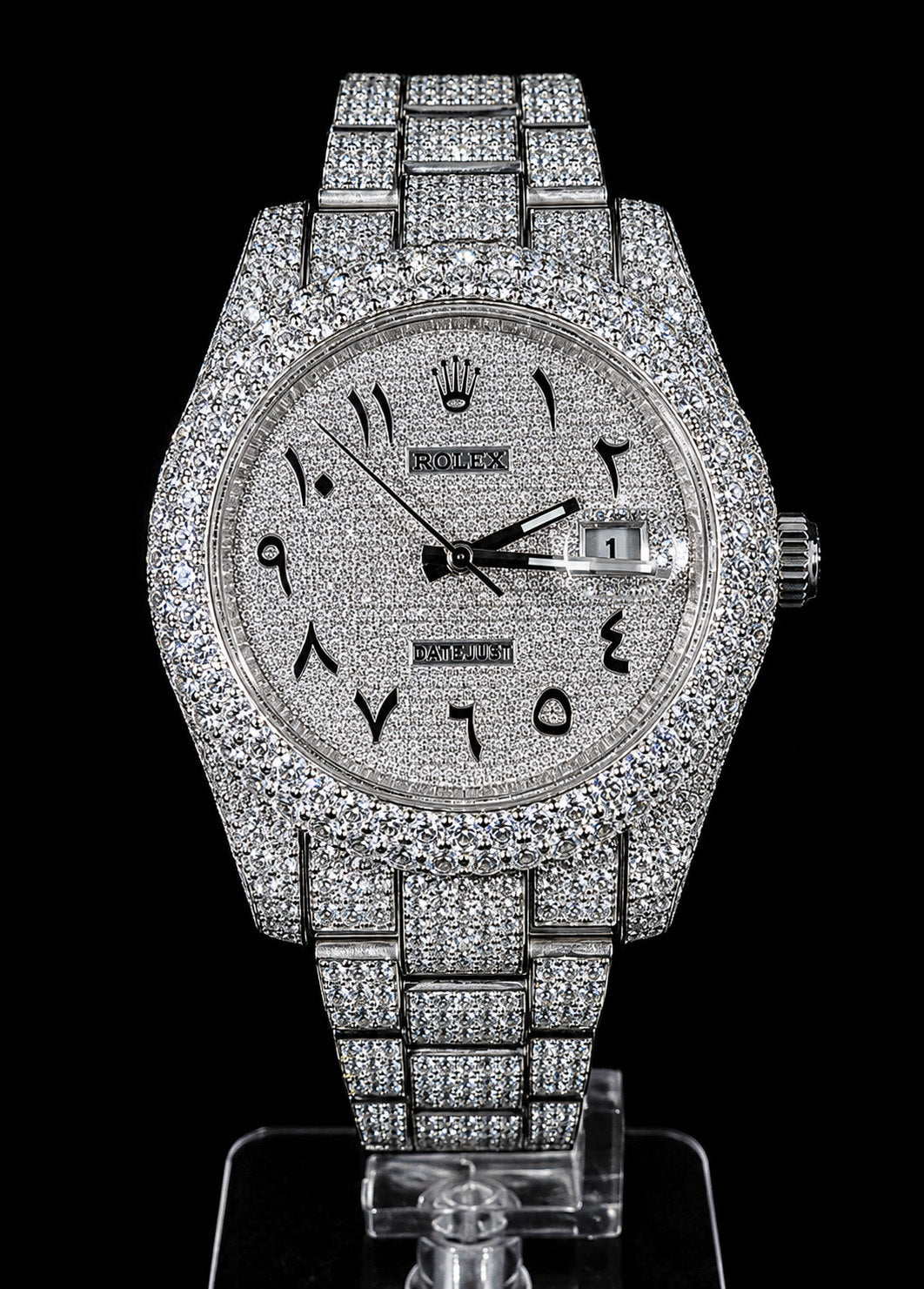 Date Just 41 - Full Iced Arabic Dial