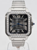 Square 40 Gunmetal Diamond Bezel
