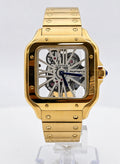 Square 40 Yellow Gold Skeleton