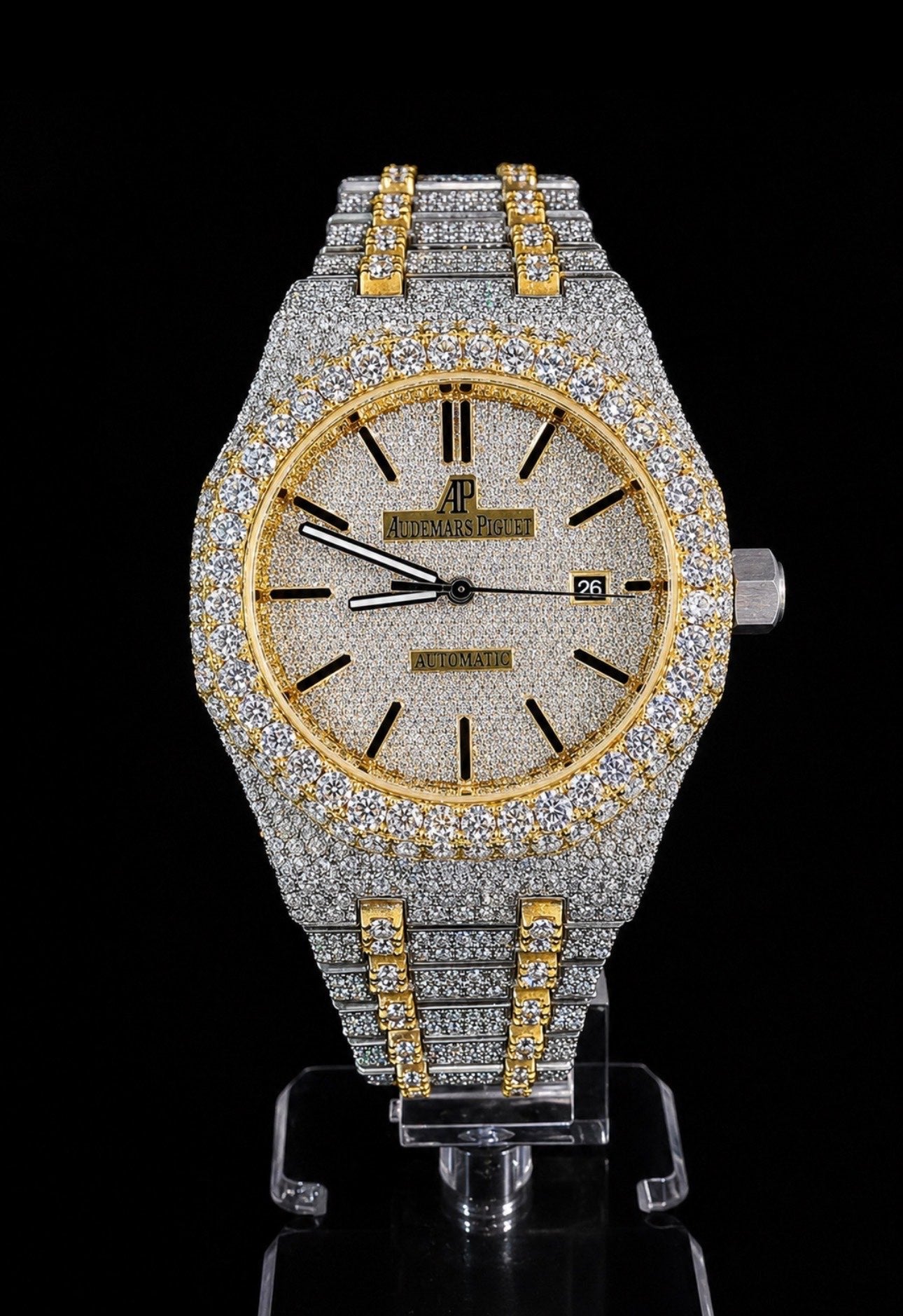 Royal 41 Two-Tone Iced Yellow Gold