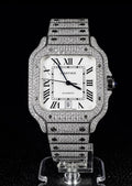 Square 40 Full Iced White Dial