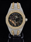 Royal 41 Full Iced Skeleton Yellow Gold